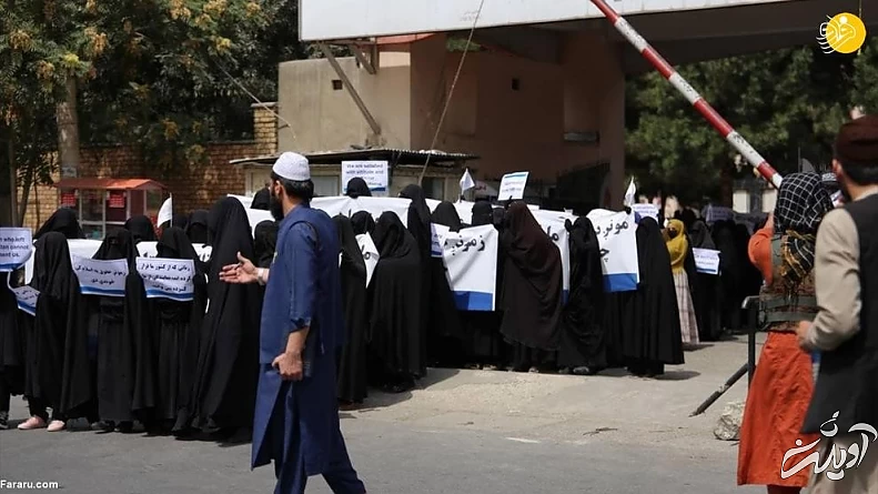 (تصاویر) تظاهرات زنان هوادار طالبان